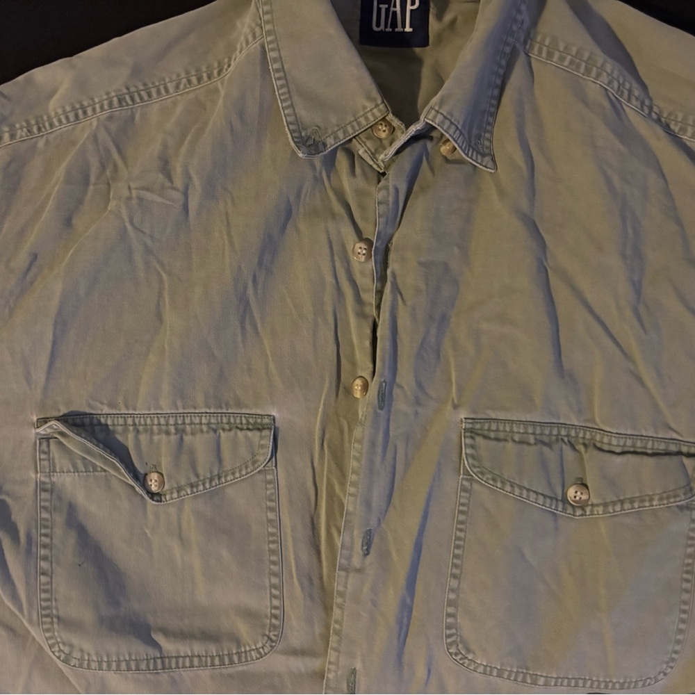 GAP Men's Green Shirt long sleeve